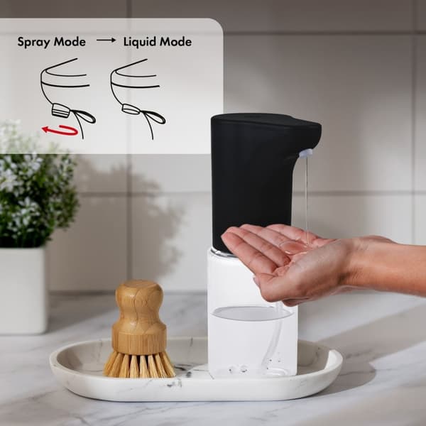 Promedix automatisk dispenser, dispenserbehållare för flytande tvål, desinficerande vätskor, 300ml, 4xAA, svart, PR-540 B