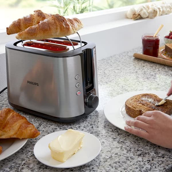 Philips Viva Collection Leivänpaahdin – 8 paahtoasetusta ja sisäänrakennettu lämmitysteline