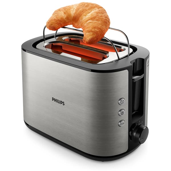 Philips Viva Collection-brødrister med indbygget varmerist og 8 risteindstillinger