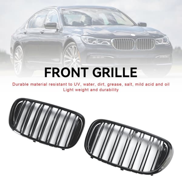Etusäleikkö BMW 7-sarjalle, kestävä ABS-materiaali, kiiltävä musta pinta, helppo asennus