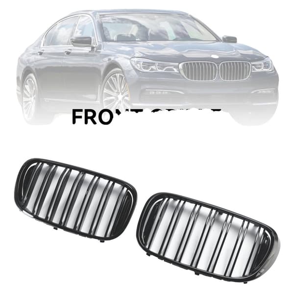 Etusäleikkö BMW 7-sarjalle, kestävä ABS-materiaali, kiiltävä musta pinta, helppo asennus