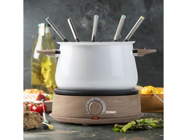 Domo DO736F, 8 person(er), 2 l, Hvit, Tre, Rund, Rustfritt stål, Rotasjon