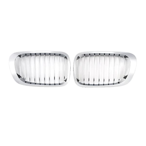 BMW E46 Front Nyrerist, Enkelt Lameldesign,Krom