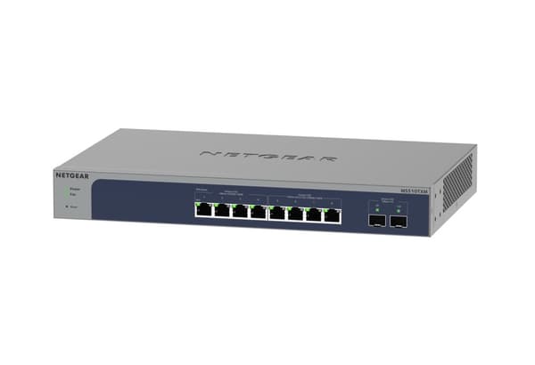 NETGEAR 8-porttinen Multi-Gigabit/10g Ethernet Smart Managed Pro -kytkin, jossa on 2 SFP+ -porttia (MS510TXM)
