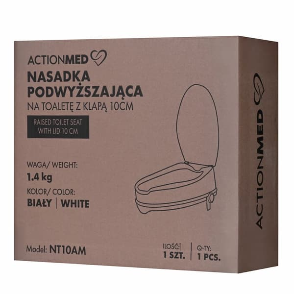 Toiletsædehætte med klap 10 cm ActionMED NT10AM