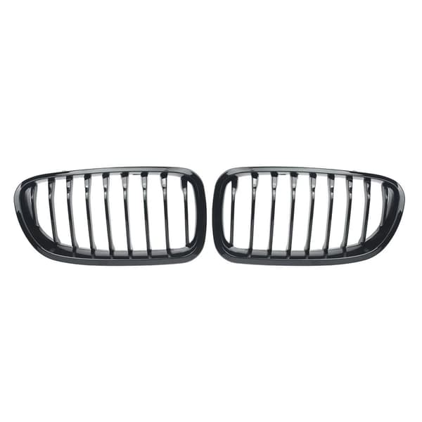Framgrill för BMW 5-serie, glansig svart finish, M-stil design,Glansig Svart