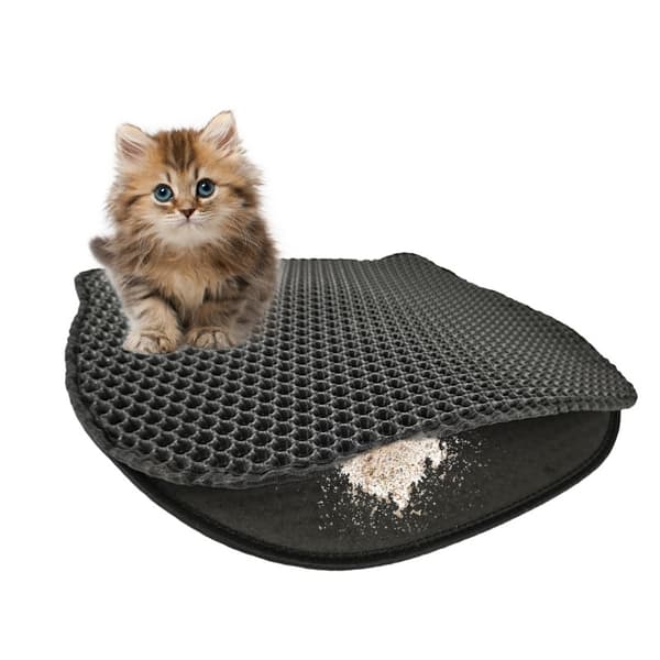 DIAMENTIQ Kattlådamatta formad som katthuvud - kattlådamatta - 40 x 50 cm