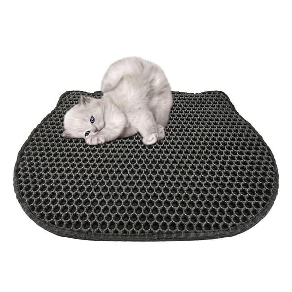 DIAMENTIQ Kattlådamatta formad som katthuvud - kattlådamatta - 40 x 50 cm