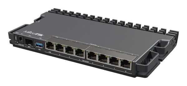 Mikrotik RB5009UG+S+IN reititin Ethernet-portteja yhteensä:9; Arkkitehtuuri: ARM 64bit; CPU:n ydin: 4 musta