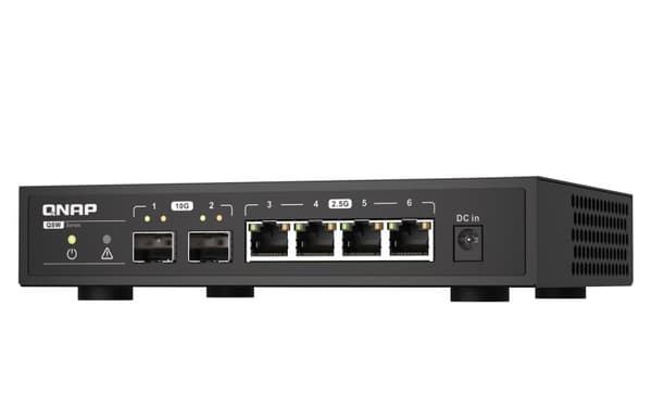 QNAP QSW-2104-2S nätverksswitch Ohanterad 2.5G Ethernet Svart