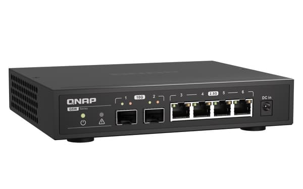 QNAP QSW-2104-2S nätverksswitch Ohanterad 2.5G Ethernet Svart