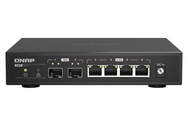 QNAP QSW-2104-2S nätverksswitch Ohanterad 2.5G Ethernet Svart