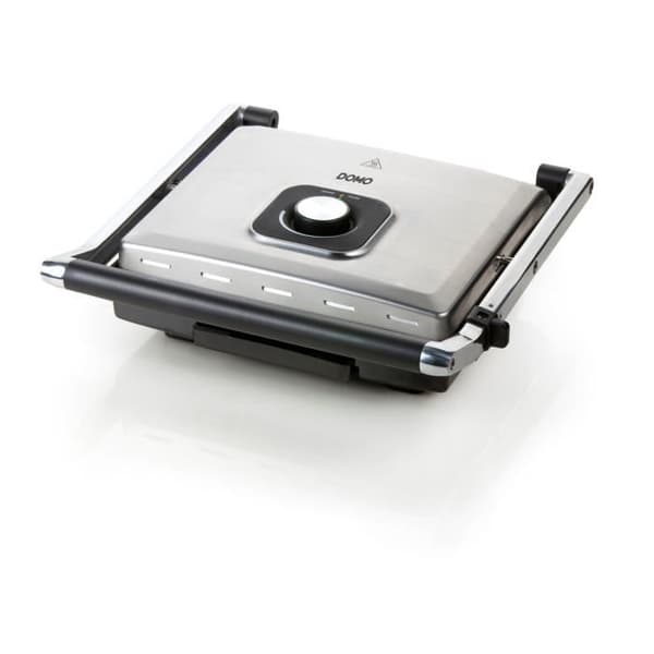 DOMO Elektrisk Multifunktionsgrill - Store Teflonplader - Flydende Låg - Justerbar Termostat