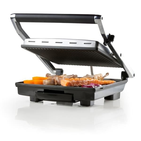 DOMO Elektrisk Multifunktionsgrill - Store Teflonplader - Flydende Låg - Justerbar Termostat