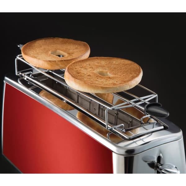 Leivänpaahdin - RUSSELL HOBBS - Luna Red Solar - Pitkä paistoaukko - 1420 W - Lämmitys- ja sulatustoiminnot
