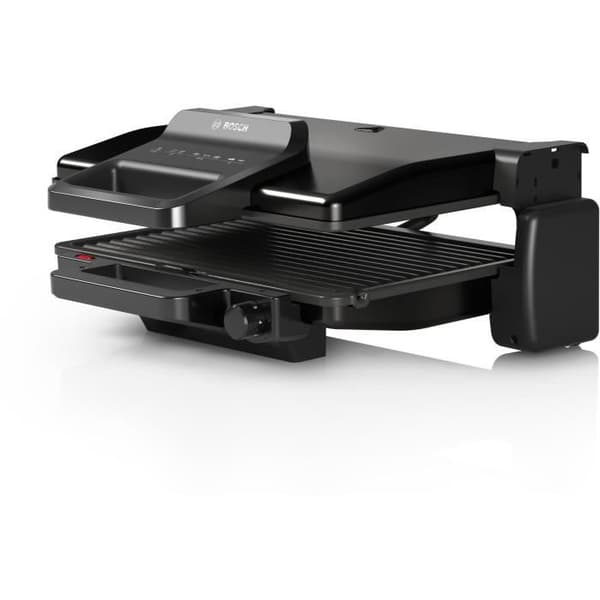 Lihagrilli - BOSCH - TCG3323 - Mattamusta - 2000W - 5-asentoinen termostaatti - 3 asetusta: grilli- tai uunitila, pierrade
