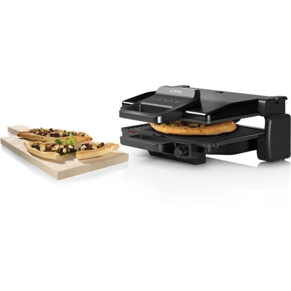 Lihagrilli - BOSCH - TCG3323 - Mattamusta - 2000W - 5-asentoinen termostaatti - 3 asetusta: grilli- tai uunitila, pierrade