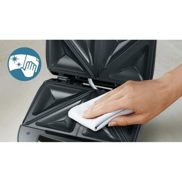 Sandwichmaskine - PHILIPS - HD2331/90 - 750 W - Trekantede plader - Sort