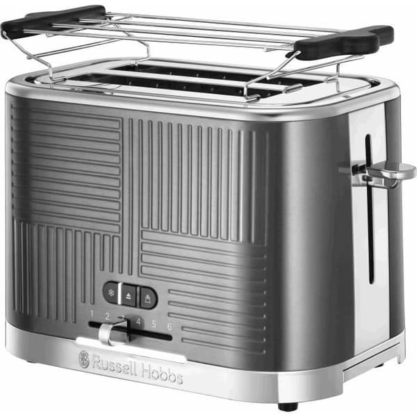 Leivänpaahdin - RUSSELL HOBBS - Geoteräs - Teksturoitu metalli - 1640 W - Lift'n Look-, uudelleenlämmitys- ja sulatustoiminnot