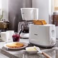 Miniatyrbillede 5 af 6: PHILIPS HD2581/00 Brødrister - 2 riller - 830 W - Hvid