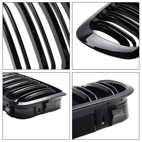 BMW E46 Grill, Glansig Svart Finish, Hållbar ABS-Plast, Perfekt Passform för 1999-2002 Modeller