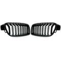 Miniatyrbillede 2 af 2: Glansende sorte frontnyrer, M Performance stil, ABS-materiale,Glansende Sort