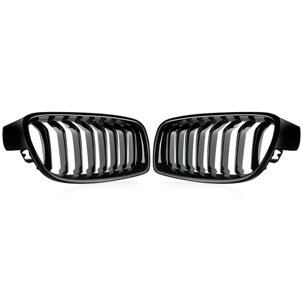 Glansende sorte frontnyrer, M Performance stil, ABS-materiale,Glansende Sort