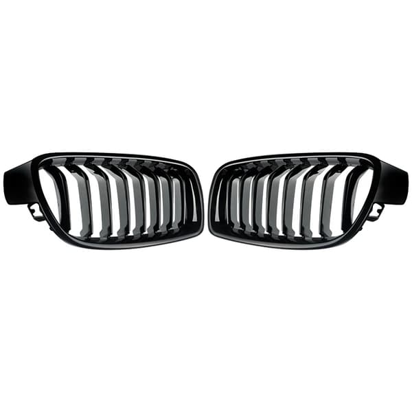 Glansende sorte frontnyrer, M Performance stil, ABS-materiale,Glansende Sort