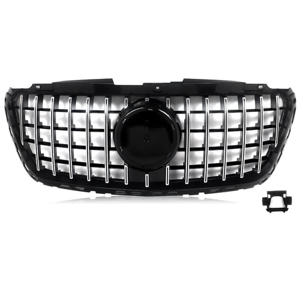 Frontgitter til Mercedes Sprinter, krom- og sort finish, Panamericana GT-R stil,Chrome med sort