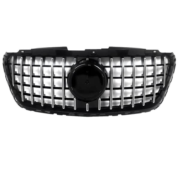 Frontgitter til Mercedes Sprinter, krom- og sort finish, Panamericana GT-R stil,Chrome med sort