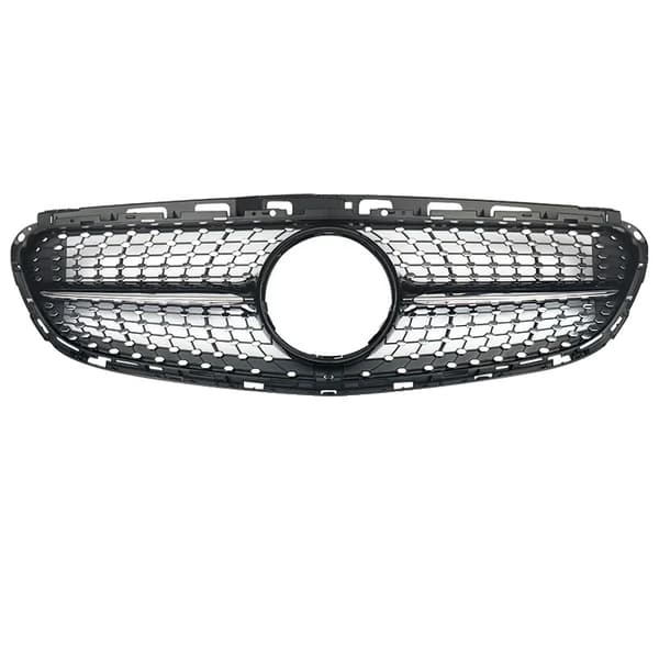 Framgrill, Diamantstil, Glansig svart, ABS-material,som visas