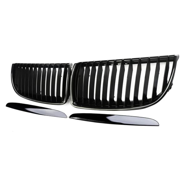 Front Nyrerist, Vertikal Billet Stil, Premium ABS Konstruktion,Glansfuld Sort
