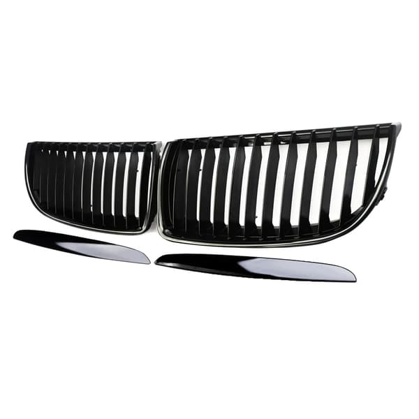 Front Nyrerist, Vertikal Billet Stil, Premium ABS Konstruktion,Glansfuld Sort