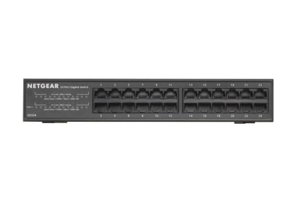 NETGEAR GS324 Uadministreret Gigabit Ethernet (10/100/1000) Sort