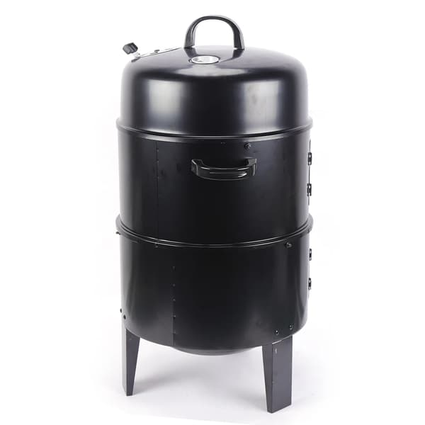 BBQ Kolgrill, 2 Lager, Avtagbar Design, Termometer Ingår,svart