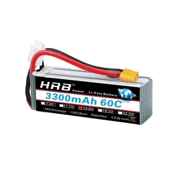 Lipo batteri, 4S 14,8V 3300mAh, XT60 stikforbindelse, 1 stk med XT60 1 pc with XT60