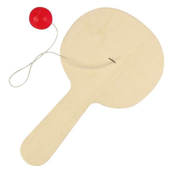 Strandleksak - Träracket med boll och resår - För barn från 3 år - Beige färg