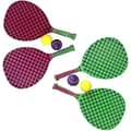 Miniatyrbild 1 av 6: Set av Strandtennis 2 Plast Racketar 50 cm med 2 Skum Bollar och Transportväska - Slumptvärg