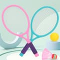 Miniatyrbillede 1 af 5: OBOSOE Badminton- og tennissæt til børn – sjovt sportslegetøj til to spillere