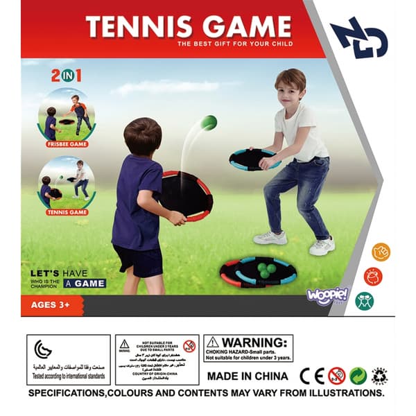 WOOPIE 2-i-1 tennis- og frisbee-spil