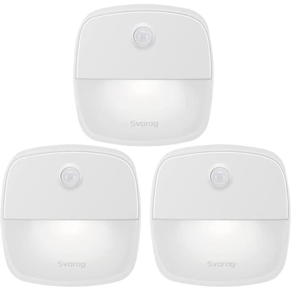 AJW-Rörelsesensorlampa inomhus, batteridriven rörelsesensorlampa, automatisk LED-nattlampa för sovrum, kök[10]