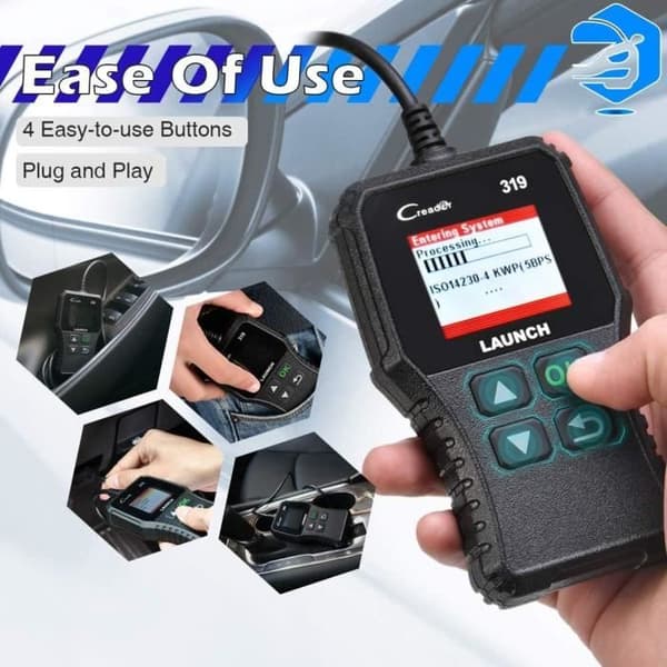 CR319 OBD2 / EOBD/CAN Auto Diagnostic Scanner för att läsa och rensa motorfelkoder, EVAP- och O2-sensortestare