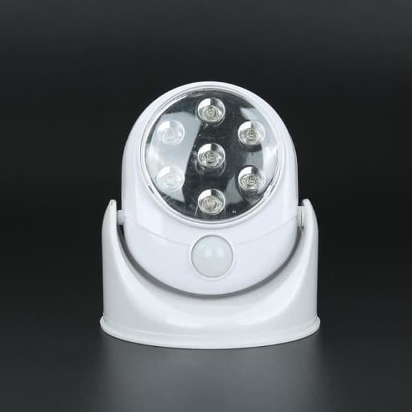 Glife00753-LED ljus 360° rörelsedetektor roterar automatiskt trådlös sensor uteplats Säkerhet för trädgårdsvägg korridor T