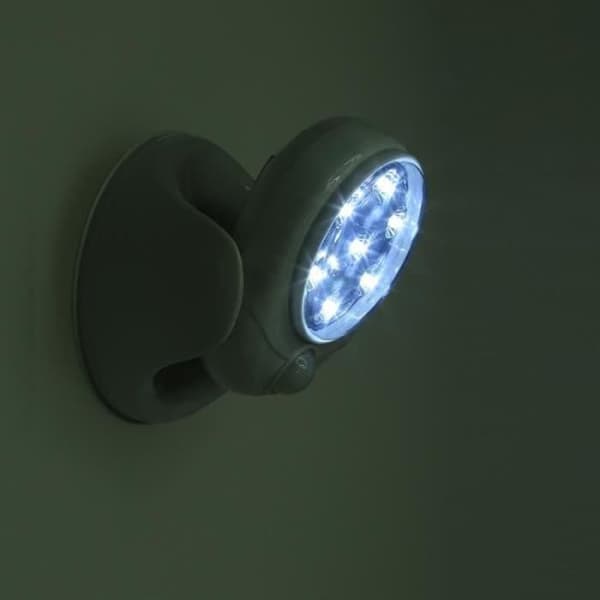 LY15657-LED-lampa Ljus 360° rörelsedetektor roterar automatiskt trådlös sensor Uteplats Säkerhet för trädgårdsvägg korridor slit