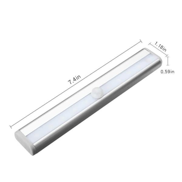 Rörelseavkännande talarstol 10 LED-lampa pärlor Garderob - Trapphus Människokroppsinduktion (2 förpackningar, batteridriven)