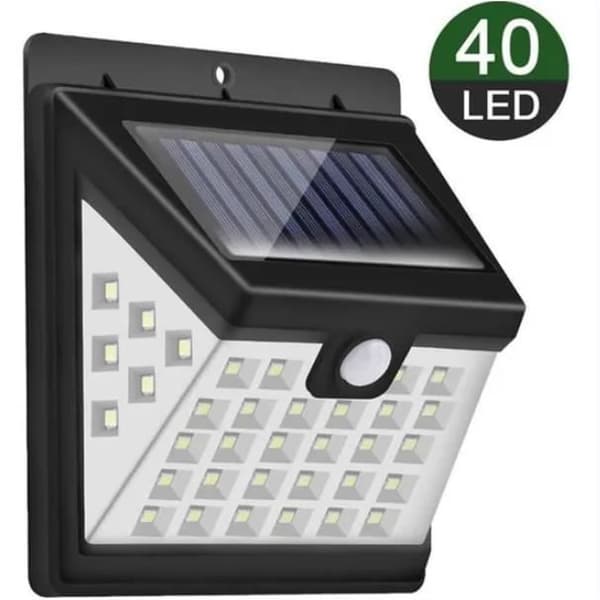 40 LED Solar Lights Garden Solar Wall Light Tresidigt ljus IP65 Vattentät med PIR IR rörelsesensor