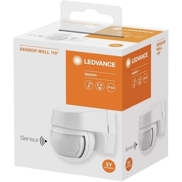 Rörelsesensor - LEDVANCE - SENSOR WALL - 110° - Vit - IP44