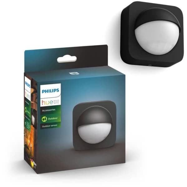 Philips Hue utomhusrörelsedetektor - PHILIPS - Utomhussensor - Svart - Alexa - Detekteringsvinkel 160°