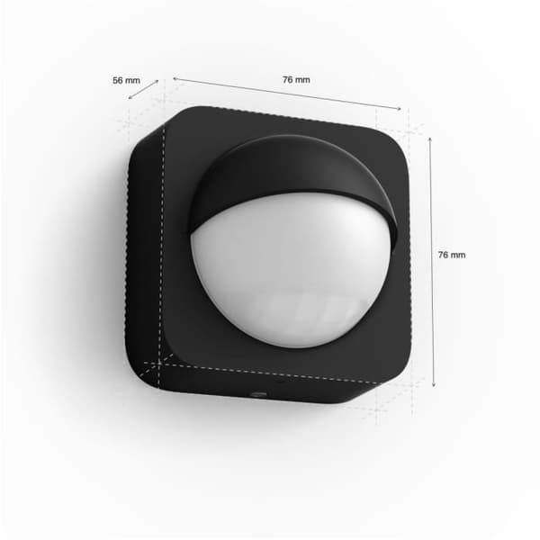 Philips Hue utomhusrörelsedetektor - PHILIPS - Utomhussensor - Svart - Alexa - Detekteringsvinkel 160°