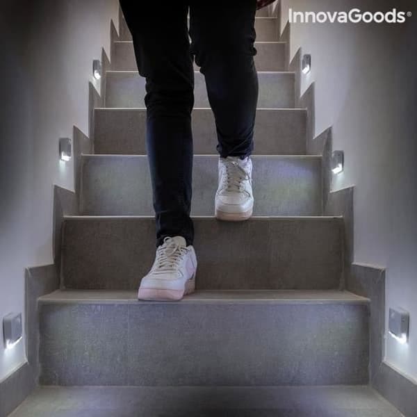 LED-lampa med rörelsesensor - INNOVAGOODS - 2 enheter - Grå